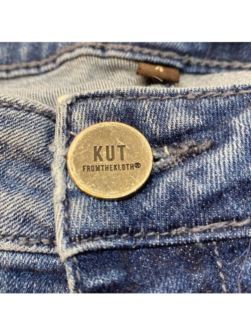 Kut From The Kloth Womens Distressed Blue Denim Jeans Size 4 Mid-Rise Casual Sty - Picture 3 of 7